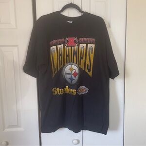 Salem Sportswear Black Steelers Super Bowl XXX Short Sleeve Shirt, Mens size XL